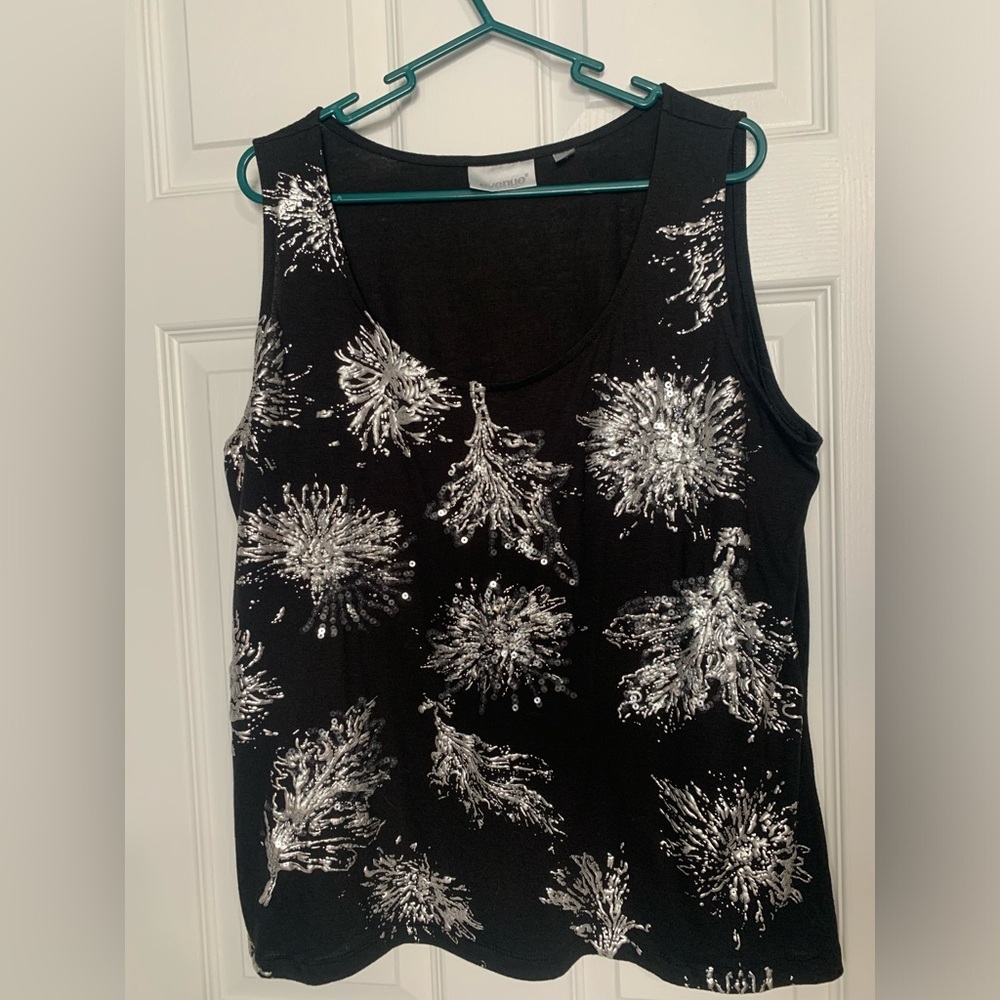 Black & Silver Sequin Tank - 22/24